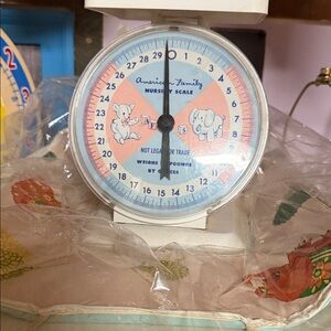 American Family Nursery Scale - White with Pink & Blue Dial